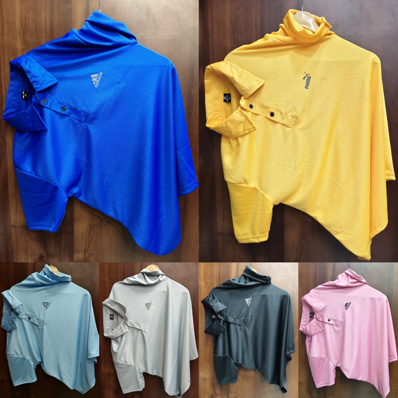 Combo of 5 Lycra Polo T Shirts Rs.750