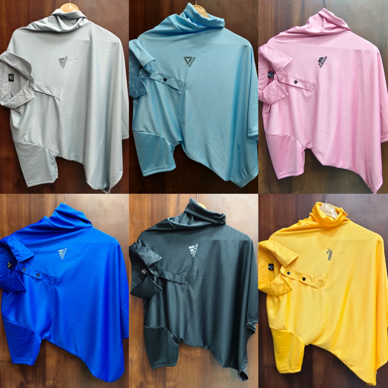 Combo of 5 Lycra Polo T Shirts Rs.750